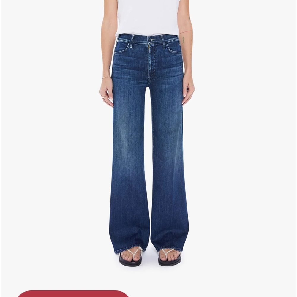 Mother Jeans Hustler Roller Sneak Size 26 dark blue